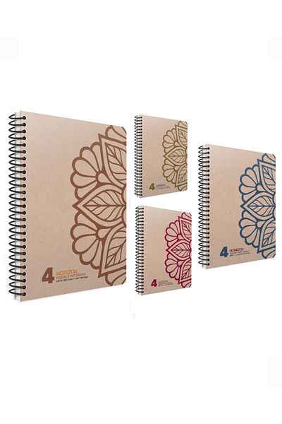 Gıpta دفتر ملاحظات ذو غلاف صلب حلزوني مقاس 17x24 120 ورقة مربعات