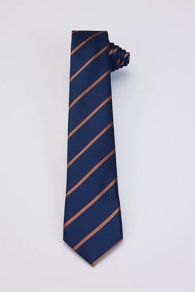 Tudors Classic Pocket Handkerchief Patterned Navy Blue Tie