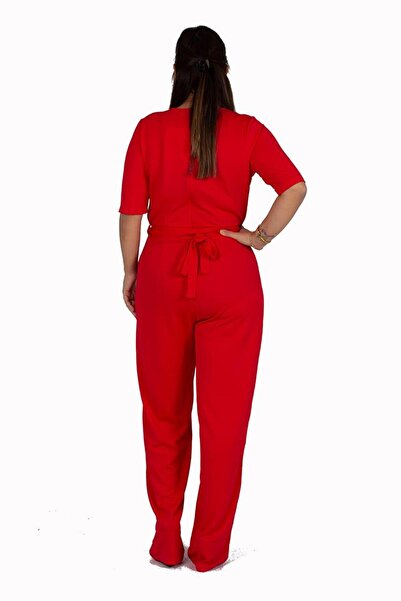 Truva XXL Plus Size Women's Clothing Crepe Jumpsuit Colorful Tlm174