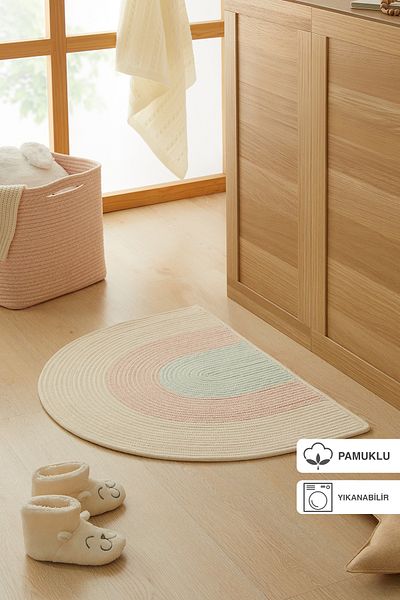 Ocean Home Textile Памучна изтривалка за детска стая, която може да се пере, 71 x 50 см
