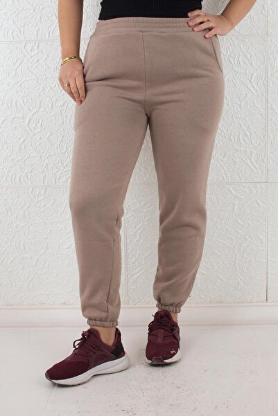 Truva XXL Плюс размер 3-слоен дебел спортен екип с джобове и еластични крачоли, цветен Est127