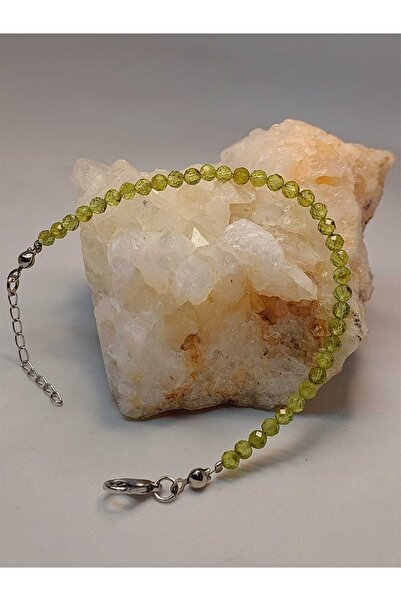 Yasamtohumu Peridot (Zebercet) Taşı 3.5mm Bileklik (45946)