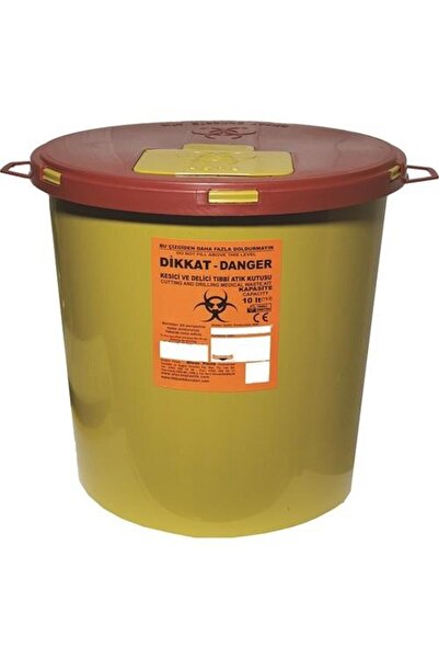 Genel Markalar 10 Lt Tıbbi Atık Kovası, Sarı, Sağlıklı ve Güvenli Temizlik Çö...