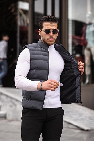 ByTrend Chest Zippered Pocket Detail Inflatable Vest BL 1648