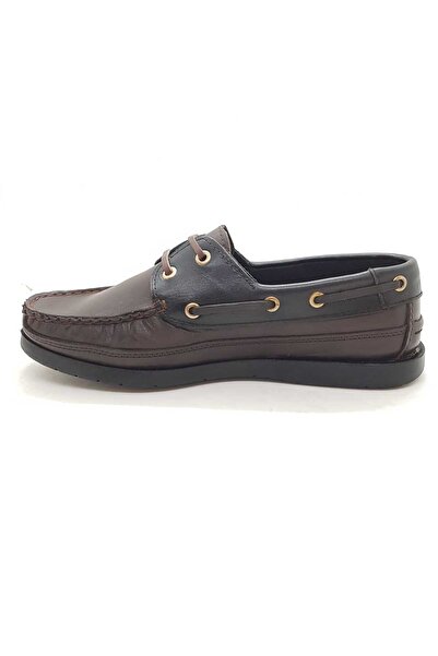 Neco Коричневі мокасини з шнурівкою, натуральна шкіра, гумова підошва