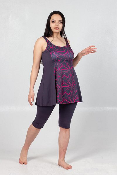 Truva XXL Plus Size Women's Clothing Tights Dress Swimsuit Multicolor My6516r