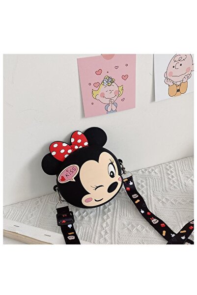 Hediye Vakti Mickey Mouse Minnie Mouse Tasarım Silikon Omuz Askılı Çanta