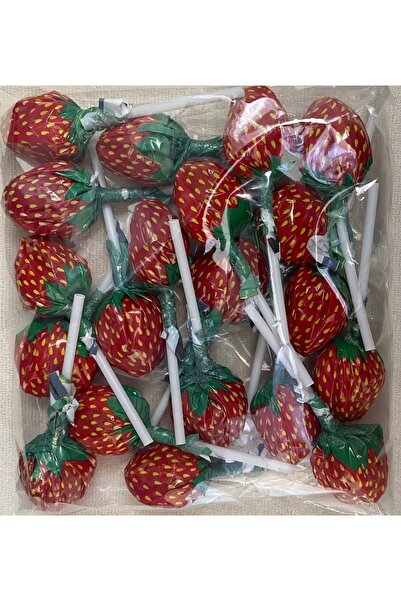 TEA OR COFFEE 20 adet Çilekli Topitop Şekerleme - Çocuklara Özel Hediyelik Şekerleme