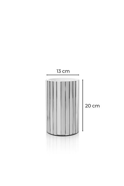 HOMİLA 20 cm White (Silver) Mirrored Vase