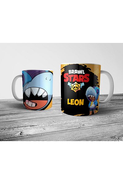 Pixxa Brawl Stars - Leon Mug Model 3: Shark