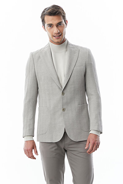 PAULMARK Μπουφάν με σχέδιο ψαροκόκκαλο