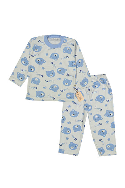 AyCaTa Erkek Bebek Baskılı Uzun Kollu Pijama Takımı