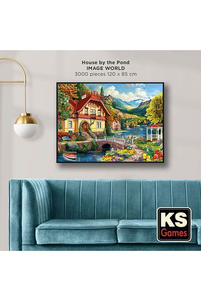 Ks Games Number 23015 - Puzzle House by the Pond 120X85Cm, 3000 Pieces