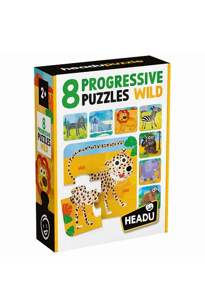 Headu 8 PUZZLE PROGRESIVE WILD (3-6 ANI)