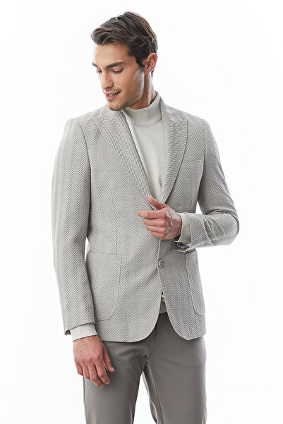 PAULMARK Μπουφάν με σχέδιο ψαροκόκκαλο