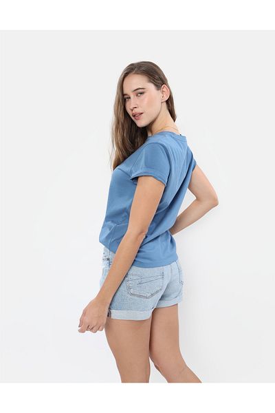 AMERICAN EAGLE Navy Blue Women's / Girls' T-Shirt U-0300-8916
