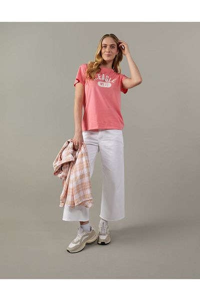 AMERICAN EAGLE Coral Women's / Girls' T-Shirt U-0300-9300
