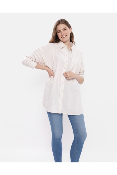 AMERICAN EAGLE White Women's / Girl's Shirt U-0355-5259