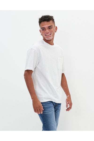 AMERICAN EAGLE Men's White T-Shirt U-1164-2945