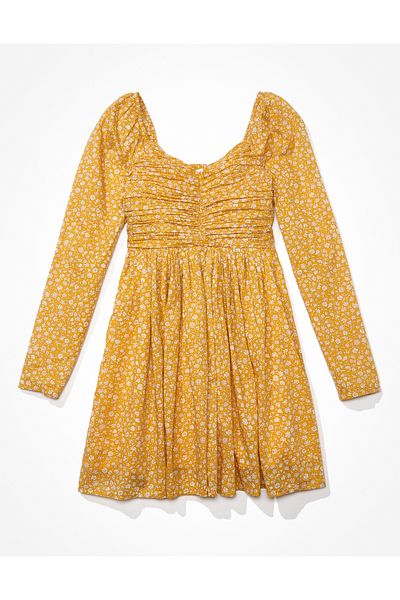 AMERICAN EAGLE Yellow Women's / Girls' Dress U-1399-7053