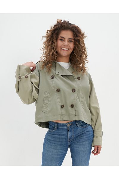 AMERICAN EAGLE معطف نسائي / بناتي أخضر U-1381-3357