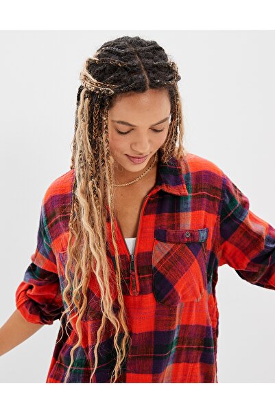 AMERICAN EAGLE Red Women's / Girl's Shirt U-0359-4568