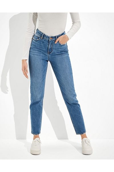 AMERICAN EAGLE جينز أزرق للنساء/الفتيات U-0436-3757