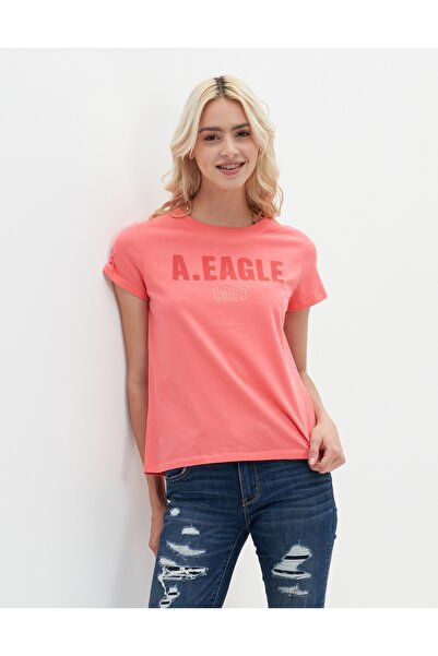 AMERICAN EAGLE Coral Women's / Girl's T-Shirt U-0300-8743