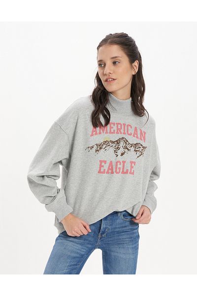 American eagle grey sweatshirt shop
