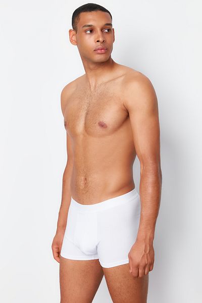 Trendyol Collection 3er-Pack weiße Boxershorts aus Baumwolle - TMNAW20BX0063
