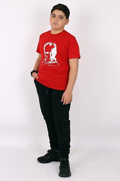 çiko kids Atatürk Printed and Turkish Flag Girls Boys (unisex) Top-Under Set Age 5-12