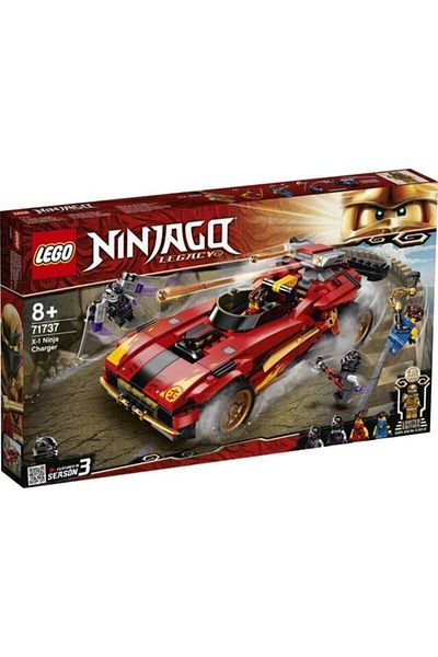 LEGO سيارة نينجاجو ليجاسي X-1 نينجا توربو 71737 تحتوي على دراجة نارية وأشكال صغيرة قابلة للتجميع