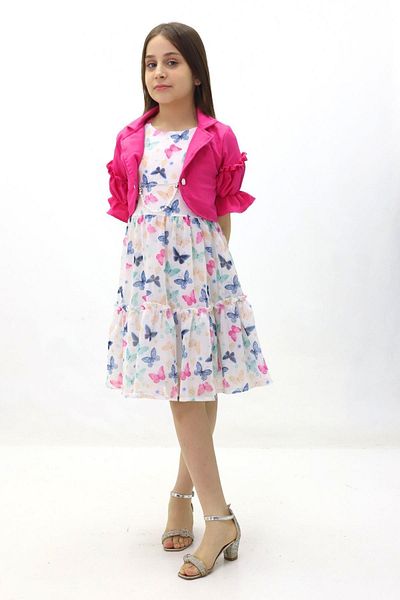 Fox Life Kids Girl's Bag and Jacket Dress Suit New Season 143)