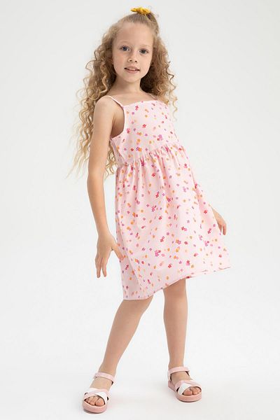 DeFacto Κοριτσίστικο φόρεμα Gingham Strappy Poplin W7750a622hs