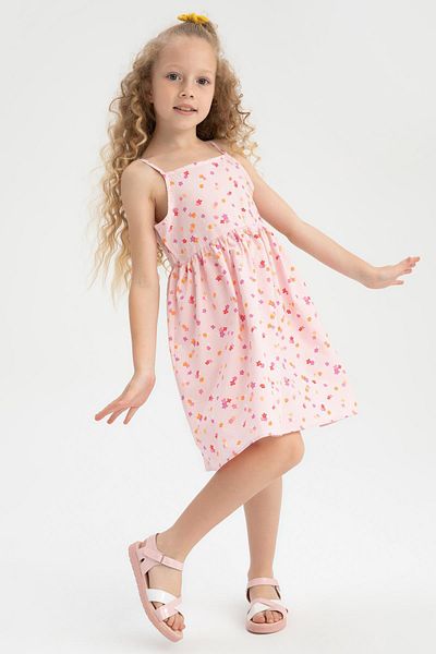 DeFacto Κοριτσίστικο φόρεμα Gingham Strappy Poplin W7750a622hs