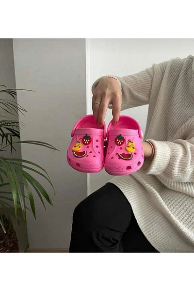 Hızlı Al Children's Cros Slippers Garden Slippers Beach Seaside Bathroom Slippers
