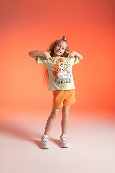 DeFacto Girl's Mom Fit Cotton Shorts Y6006a622sm