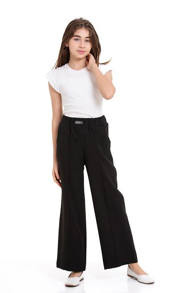 LAPINKOD Girl's Pants with Pipe Leg and Elastic Waist