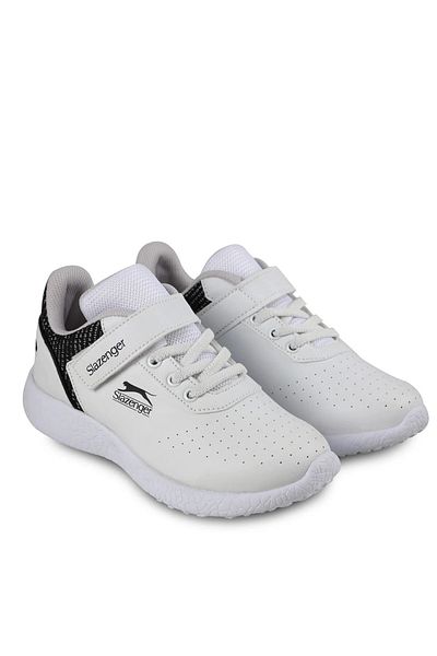 Slazenger Basket Sneaker Unisex Kids Shoes White / Black Sa22lf031-005