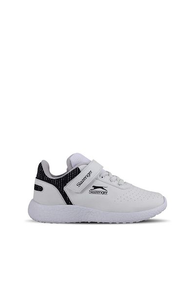 Slazenger Basket Sneaker Unisex Kids Shoes White / Black Sa22lf031-005