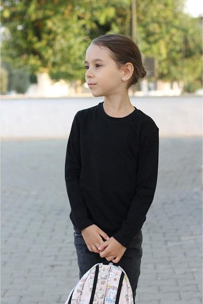Çiggo Kids Badi de bază cu mânecă lungă din bumbac simplu