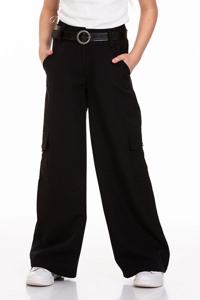 LAPINKOD Girl's Belted Pipe Leg Trousers