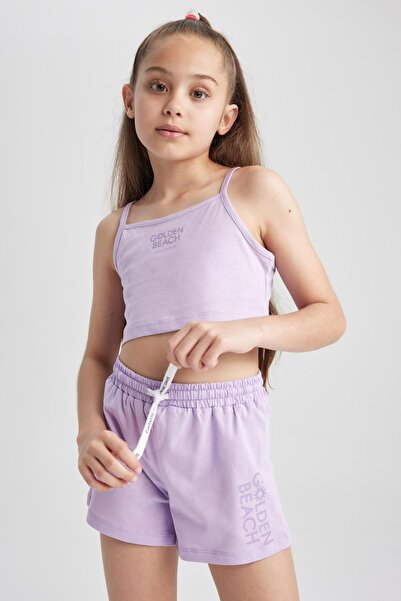 DeFacto Girl's Crop Singlet Shorts 2-Piece Set Z9298a623hs
