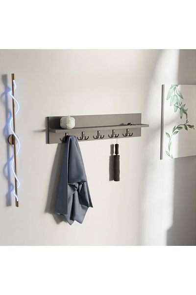 ARSUBY 80 cm Arbentedarik Coat Rack Wall Hanging Clothes Rack