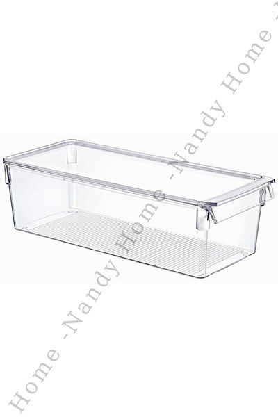 Nandy Home Midi Tall Clear Refrigerator & Cabinet Organizer with Cover