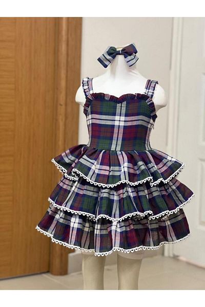 Dilek Campaign Plaid Princess Dress