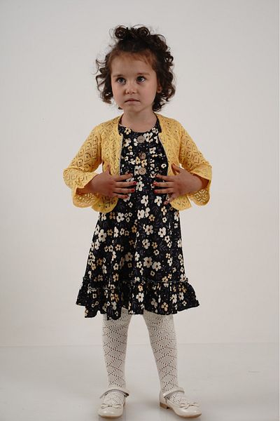 ÖRZİKİDS dress floral printed with bolero