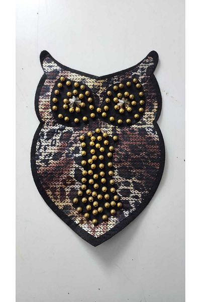 BERKE TUHAFIYE AKSESUAR 15×21 Sequined Applique with Embroidered Pearl Punt on Felt Clothing Accessory