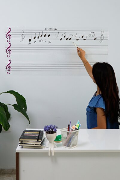 Pi Papers Letterboard with Left Key Note Striped Portel, Transparent Adhesive-free Holding, Static Smart Paper