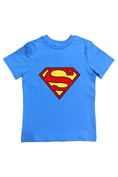 Superman تي شيرت صيفي للأطفال - مطبوع، قطن ممشط